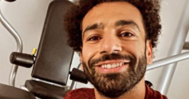 محمد صلاح يستعد لمباراته المقبلة مع ليفربول من الجيم بعد عودته لإنجلترا