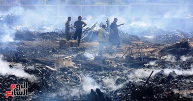 تحريات لكشف ملابسات حريق منطقة الزرايب في أوسيم بالجيزة