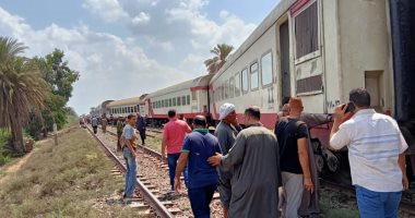 شهود عيان يروون تفاصيل حادث خروج قطار بورسعيد - الإسكندرية عن القضبان