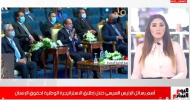 أبرز رسائل الرئيس السيسى خلال إطلاق الاستراتيجية الوطنية لحقوق الإنسان..فيديو
