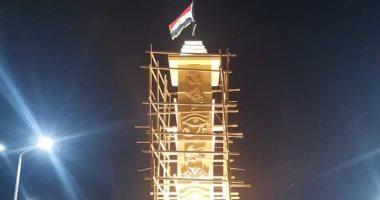 مسلة فرعونية تزين ميدان مدينة النخل بسيناء.. وأعمال لرصف الطرق.. صور
