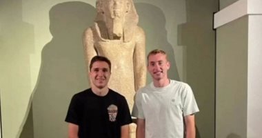 ثنائي يوفنتوس يزوران المتحف المصرى فى تورينو