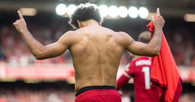 Mohamed Salah's muscles grab the attention of Liverpool fans after his exciting celebration.. Photos
