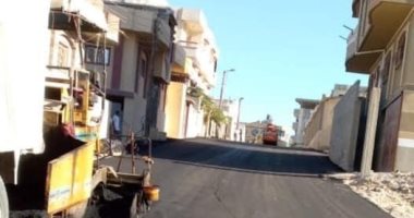 الانتهاء من رصف شوارع جديدة بمدينة العريش 