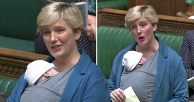 رضيع فى برلمان بريطانيا.. نائبة اصطحبت طفلها أثناء مناقشة إجازة الوضع.. فيديو