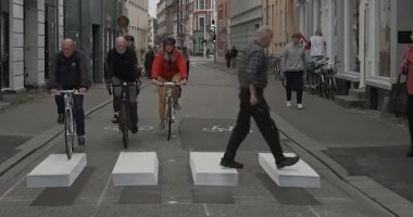 الدنمارك تنشئ معابر مشاة "ثلاثية الأبعاد" لتوفير مرور آمن.. فيديو وصور