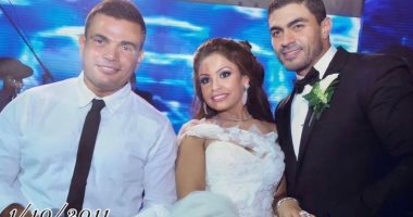 كأنه إمبارح.. خالد سليم يحتفل بعيد زواجه بصورتين بينهما 10 سنين مع زوجته والهضبة