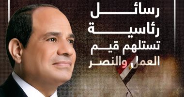 روح أكتوبر تنعش جسد مصر.. رسائل رئاسية تستلهم قيم العمل والنصر.. إنفوجراف