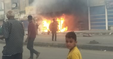 السيطرة على حريق ضخم فى محطة وقود بشارع الثلاثينى بالإسماعيلية.. فيديو وصور