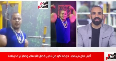 استشارى تغذية لتليفزيون اليوم السابع: "أبو دراع" بياخد هرمونات ذكورة وهيعانى من الضعف الجنسى