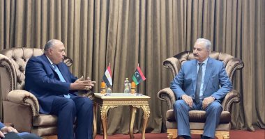وزير الخارجية يؤكد للمشير حفتر دعم مصر الكامل لجهود تحقيق أمن واستقرار ليبيا