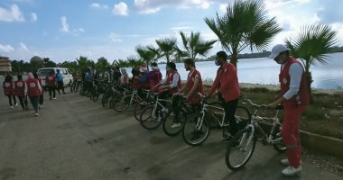 تنظيم ماراثون دراجات بمناسبة انتصارات أكتوبر المجيدة في دمياط
