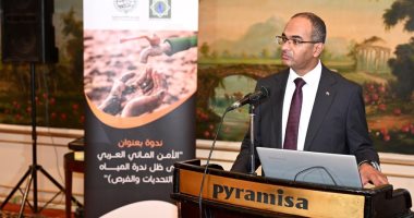 نائب وزير الإسكان يُشارك في فعاليات الندوة الحوارية عن ملف الأمن المائي العربي