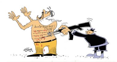 تاريخ الشرق الأوسط الحديث يكتب بالدم فى كاريكاتير عمانى