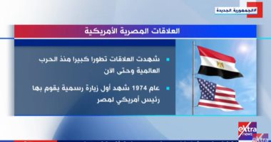 "اكسترا نيوز" تعرض تقريرا عن تطور العلاقات المصرية الأمريكية