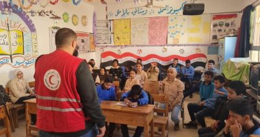 الهلال الأحمر ينفذ حملات الصحة والسلامة بمدارس شمال سيناء