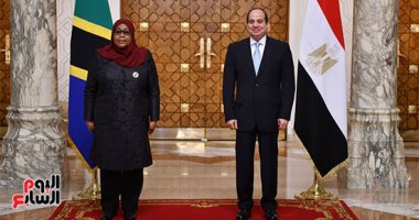 الرئيس السيسي يستقبل سامية حسن رئيسة تنزانيا بقصر الاتحادية