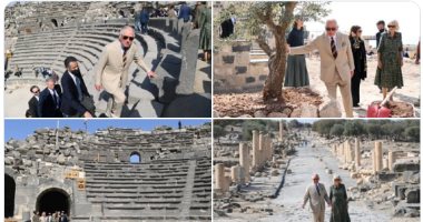 الأمير تشارلز يزرع شجرة احتفالا بمئوية الأردن خلال زيارته "أم قيس" الأثرية