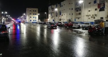 سقوط أمطار خفيفة على عدد من أحياء بورسعيد.. صور