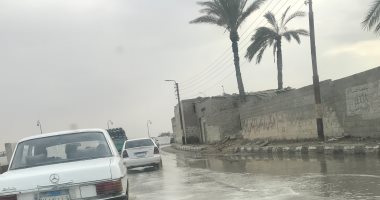 سقوط أمطار غزيرة على سواحل شمال سيناء