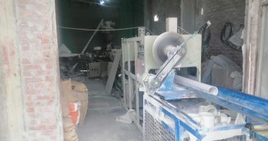 ضبط مصنع مواسير مياه يستخدم مواد خاما مجهولة المصدر بالدقهلية