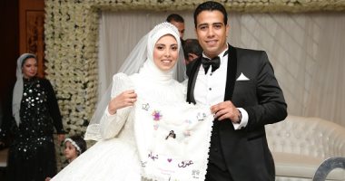 الزميلة شيماء سمير تحتفل بزواجها من رجل الأعمال عمرو العرابي مع الأهل والأصدقاء