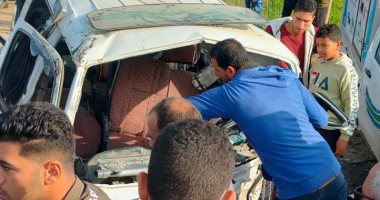 أسماء المصابين الـ16 فى حادث انقلاب سيارة على طريق العمدان بكفر الشيخ 