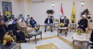 محافظ شمال سيناء يستقبل قافلة الأزهر الدعوية الإغاثية