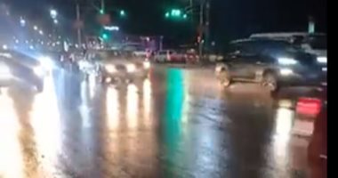أمطار غزيرة على محافظة الإسكندرية بسبب نوة الفيضة الصغرى.. فيديو