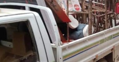 ضبط وإزالة 120 حالة إشغال طريق فى حملة بمدينة الواسطى ببنى سويف