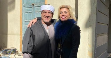 محمد لطفى وفيدرا من كواليس مسلسل المماليك