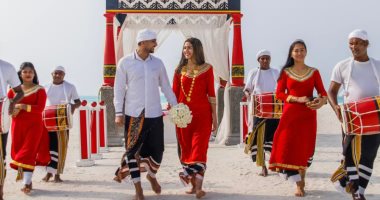 على غزلان وفرح شعبان ينظمان حفل زفاف آخر فى جزر المالديف.. صور 