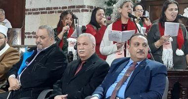 القوى العاملة تشارك فى حفل قداس عيد الميلاد المجيد بالإسكندرية
