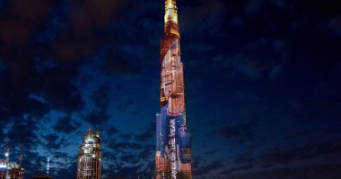برج خليفة يتزين بصور الفائزين فى حفل "جلوب سوكر" 2021.. ومبابى: شكرا دبى