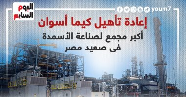 إعادة تأهيل كيما أسوان.. أكبر مجمع لصناعة الأسمدة فى صعيد مصر (إنفوجراف)