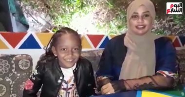 "اليوم السابع" يحاور الطفلة جنى بعد لقاء الرئيس السيسى فى أسوان (فيديو)