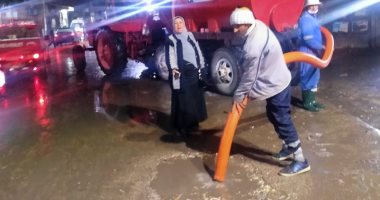 جهود مستمرة لشفط مياه الأمطار من شوارع الغربية