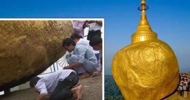 معبد الصخرة الذهبية مزار دينى يتحدى الجاذبية فى ميانمار.. صور