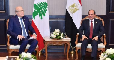 الرئيس السيسي يؤكد لـ ميقاتي الاعتزاز بخصوصية العلاقات الوطيدة بين مصر ولبنان