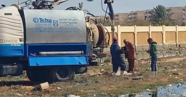 انتهاء أعمال تطهير شبكات الصرف الصحي بمدينة المستقبل في الإسماعيلية