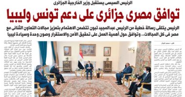 اليوم السابع: توافق مصرى جزائرى على دعم تونس وليبيا