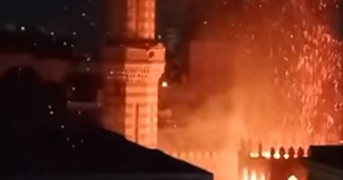 الحماية المدنية تسيطر على حريق بمسجد علم الدين فى أسيوط بسبب ماس كهربائى