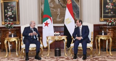 الرئيس السيسي يستقبل نظيره الجزائرى عبد المجيد تبون