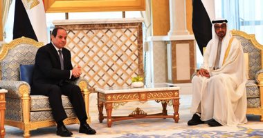 جلسة مباحثات رباعية بالإمارات بين الرئيس السيسى وملك البحرين وبن زايد وبن راشد