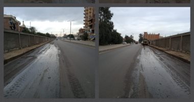 محافظة الجيزة تزيل آثار الأمطار من الشوارع لتيسير الحركة المرورية