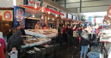 إقبال كبير على سوق الأسماك فى محافظة بورسعيد.. فيديو وصور