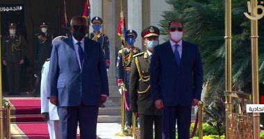 الرئيس السيسي يستقبل نظيره الجيبوتى فى قصر الاتحادية بمراسم رسمية