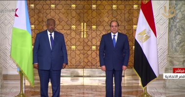 الرئيس السيسي ونظيره الجيبوتي يشهدان التوقيع على مذكرات تفاهم بين البلدين