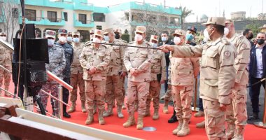 وزير الدفاع يشهد مشروع مراكز القيادة الاستراتيجى التعبوى المشترك (سيناء- 6)