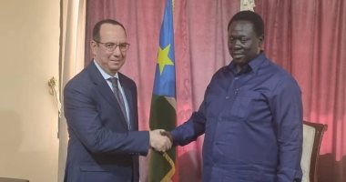 سفير مصر فى جوبا يلتقى نائب رئيس جمهورية جنوب السودان لقطاع الخدمات العامة